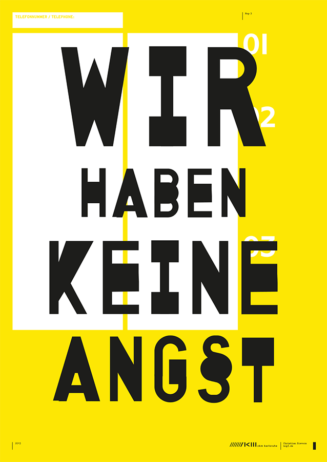 Hop 3 - back of poster, German-language, ZKM version